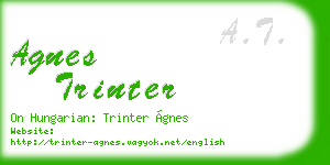 agnes trinter business card